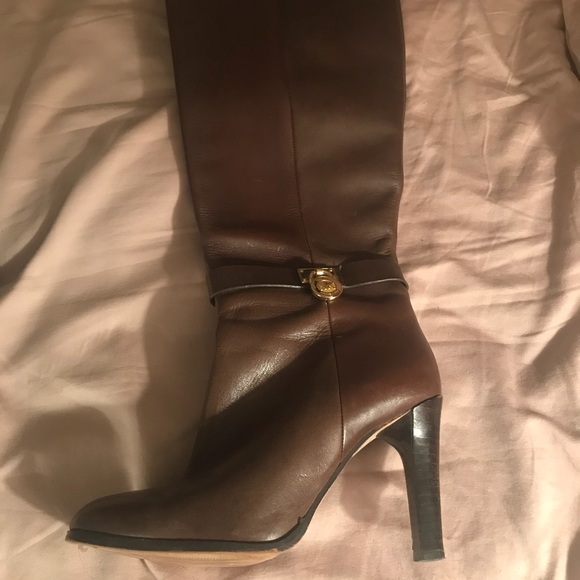 Michael Kors brown leather boots - Picture 2 of 4